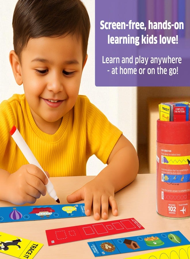 Chalk and Chuckles Smart Sticks Junior Logic Fun Game for Kids Ages 3+, Repeatable Educational Activity Box, Preschool Learning Toy, Travel-Friendly, Return Gift for Boys & Girls 3-6 Years - Image 2